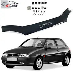 Дефлектор капоту мухобійка для Ford Fiesta 1999-2002 Євро Кріплення (Vip Tuning) FR32
