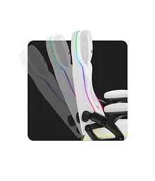 Комп'ютерне крісло Huzaro Force 4.6 White RGB тканина - мініатюра 8