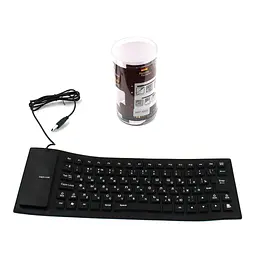Безшумна комп'ютерна клавіатура Flexible Keyboard, гумова клавіатура для пк - мініатюра 5