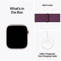 Смарт-годинник Apple Watch Series 10 GPS 46mm Rose Gold Aluminum Case w. Plum Sport Loop (MWWV3) - мініатюра 9