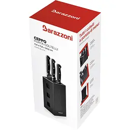 Підставка для ножів Barazzoni 11x24 см чорна (802070085) - мініатюра 5