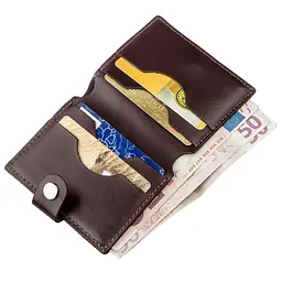 Чоловічий шкіряний гаманець SHVIGEL 10х8,5х1 см acs0015044 - мініатюра 4