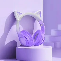 Навушники Hoco W42 Cat Ear Purple Grape (795854) [104195] - мініатюра 6