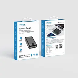 УМБ VEGER S20 Fast Charging Mini PD QC3.0 22,5W 20000mAh Black (W2053) (6970453554198) - мініатюра 8