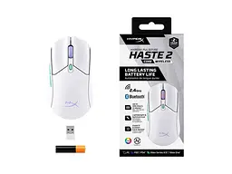 Миша HyperX Pulsefire Haste 2 Core Wireless White (8R2E7AA) - мініатюра 10