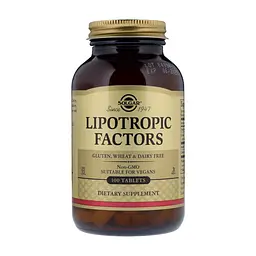 Витаминно-минеральный комплекс Solgar Липотропный Фактор, Lipotropic Factors, 100 таблеток (SOL-01581)