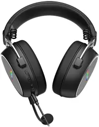 Навушники Hator Hypergang 3 USB, Black, мікрофон (ENC), динаміки 53 мм (Hi-Res), віртуальний об'ємний звук 7.1, RGB підсвічування логотипу, 32 Ом, 112 дБ, USB Type-C (1.3 м) / USB Type-A (1 м) (ESH50) - мініатюра 3