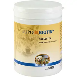 Добавка для догляду за вовною та шкірою Luposan Biotin Tabletten 800 г