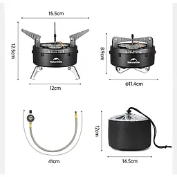 Газовий триконфорковий пальник Naturehike CNK2450CF019 - мініатюра 3