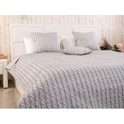 Покривало Руно двостороннє декоративне Grey Braid 212х240 см сіре - мініатюра 7