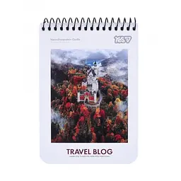 Блокнот пруж. верх. А6 80арк. кліт. карт. Travel №152289/Yes/