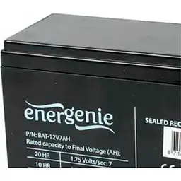 Акумулятор EnerGenie AGM 12V (12V/7Ah/84Wh) (BAT-12V7AH) [114073] - мініатюра 3