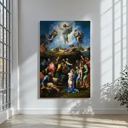 Інтер'єрна картина Преображення Господнє, Рафаель, Raphael Santi, The Transfiguration, релігійний декор, 60×40 см (id6954) - мініатюра 2