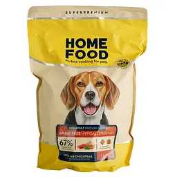Сухий корм Home Food для дорослих собак середніх та великих порід беззерновий гіпоалергенний Качка та нут 1.6 кг - мініатюра 2