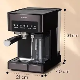 Кавоварка Klarstein Arabica Comfort 1350 W 20 бар (10041523) Чорний - мініатюра 2