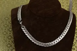 Ланцюг Xuping Jewelry плотний панцирний з огранкою 60 см 8 мм сріблястий