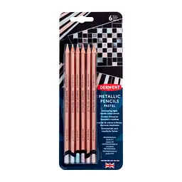 Олівці кольорові Derwent Metallic Pastel 6 кольорів (5028252598620)