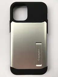 Чохол протиударний із підставкою Spigen Slim Armor ACS01548 для iPhone 12 Mini (5.4") Satin Silver - мініатюра 5
