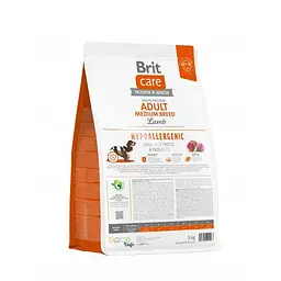 Сухий корм Brit Care Dog Hypoallergenic Adult Medium Breed для собак середніх порід, гіпоалергенний з ягням, 3 кг - мініатюра 3