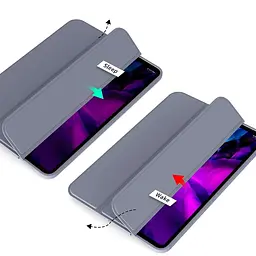 Чохол-книжка BeCover Tri Fold Soft TPU Silicone для Apple iPad Pro 12.9 2020/2021/2022 Purple (711739) - мініатюра 4