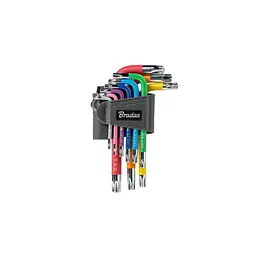 Набір ключів Bradas TORX, TX 10-50 9 шт короткі (DIY-HKT42-SH/B) - мініатюра 1