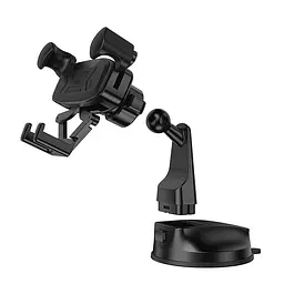 Автотримач Hoco H67 Gamble gravity linkage (center console) Black - мініатюра 3