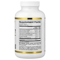 Зміцнення імунітету з бета-глюканом California Gold Nutrition Defender 7, 180 вегетаріанських капсул - мініатюра 2