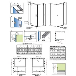 Душові двері Radaway Essenza Pro KDJ 110x200 ліва, безпечне скло, прозоре, чорна (10097110-54-01L) - мініатюра 3