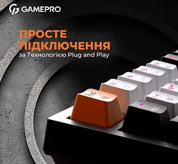 Механічна ігрова клавіатура GamePro MK-160 Red Switch Hot-Swap RGB Black-White - мініатюра 12