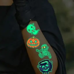 Набір тимчасових тату "Halloween glow №2" kids-tatto-halloween-g2 - мініатюра 4