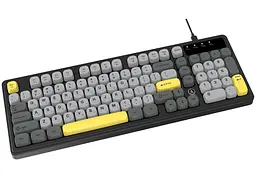 Провідна ігрова клавіатура Ajazz AF-BGY-98 USB Black-Gray-Yellow - мініатюра 4