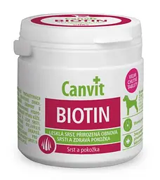 Вітаміни для покращення стану шкіри та вовни собак Canvit Biotin 100 табл.