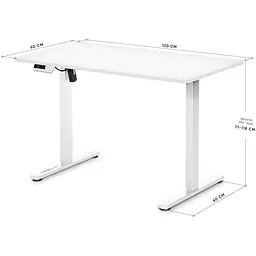 Стіл Mealux PowerDesk Lite White з електрорегулюванням висоти (EVO-201 Lite W/W) - мініатюра 2