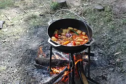 Казан чавунний азіатський Brizoll з кришкою-сковородою гриль, 15 л (KA15-3) - мініатюра 7