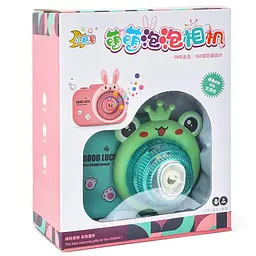 Фотокамера-генератор мильних бульбашок 9996 Children's camera Frog / Green - мініатюра 6