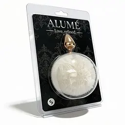Металева анальна пробка з хвостиком ALUME, S - мініатюра 7