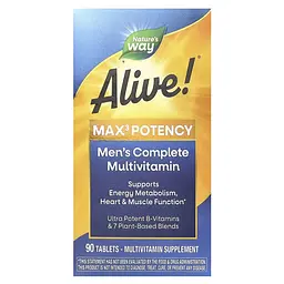 Комплекс для здоров'я чоловіків Nature's Way Alive! Max3 Potency Men's, 90 таблеток