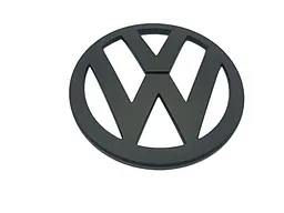 Емблема передня+задня Volkswagen Golf V (GTI) чорна матова (d=125 мм+110 мм) пластик - мініатюра 5