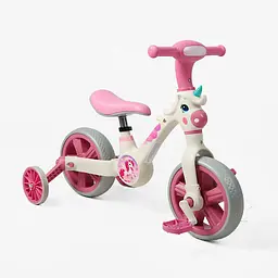 Велосипед-трансформер Best Trike колеса 10’’, музика та підсвічування, з’ємні педалі, з’ємні допоміжні бокові колеса, в кор.