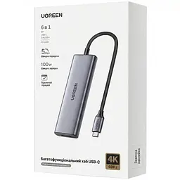 Док-станція USB3.0 Type-C -->DP 4K60Hz/3xUSB-А /2xType-C/100W 5-in-1 CM511 Ugreen - мініатюра 3