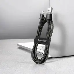 Кабель Baseus Cafule Micro USB 1.5A (2m) gray/black (CAMKLF-CG1) - мініатюра 8