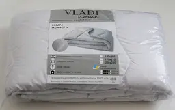 Ковдра антиалергенна стьобана Vladi - Комфорт Зигзаг біла полегшена 170x210 двоспальна (200 гр/м2) - мініатюра 2