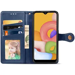 Шкіряний чохол-книжка GETMAN Gallant (PU) для TECNO Pop 5 LTE Синій - мініатюра 3