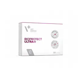 Vet Expert BioProtect Ultra Харчова добавка для собак із хронічними порушеннями шлунково-кишкової мікрофлори, 30 капс.