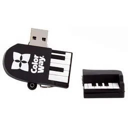 USB флеш накопичувач ColorWay Piano 64 GB 3.0 Black (CW-USBPO64) - мініатюра 3