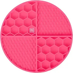 Миска-килимок для собак та котів Waudog Silicone для повільного харчування 211х211х30 мм рожевий