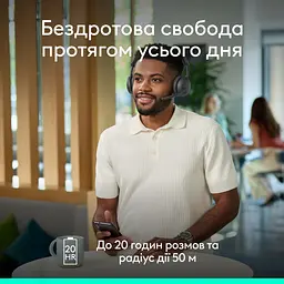 Навушники Logitech Zone Wireless 2 ES for Business Graphite (981-001512) - мініатюра 10