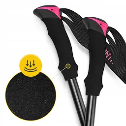 Трекінгові палиці Mountain Goat Peak+ 65-135 см Black/Pink (P-5905973404648) - мініатюра 12