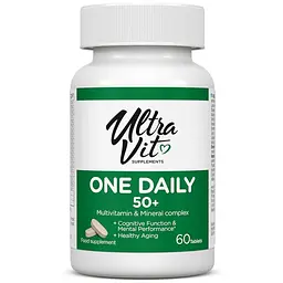 Щоденний комплекс VPLab UltraVit One Daily 50+, 60 таблеток для людей 50+ - Термін 01.26