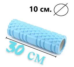 Масажний ролик (роллер) PowerPlay 4342 Massage Roller Синій (30x10 см) (PP_4342_Blue) - мініатюра 2